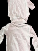 Honest Company Newborn Bodysuits Lot of 9 Organic Cotton Mittens White image 4
