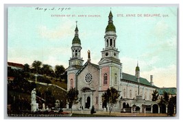 St Anne&#39;s Church Ste Anne De Beaupre Quebec Canada UNP UDB Postrcard P28 - £2.34 GBP