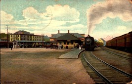 RARE-1910 Divided Back POSTCARD-ROCHESTER N.H. New Hampshire Union Station BK47 - £9.49 GBP