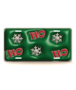 Christmas Ho Ho Ho with snowflakes Inflated Novelty License Plate - $15.79
