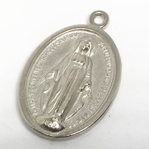 Vintage Mary Pray For Us Medallion Pendant - $14.84