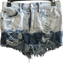 Acid Wash Dipped Jean Shorts Size 5 - £19.67 GBP