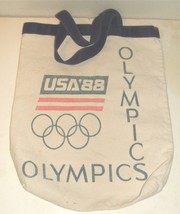 USA American Olympics 1988 cotton canvas tote bag Calgary, Canada - £15.95 GBP