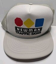 Newman Traffic Signs Trucker Hat Snapback Mesh Back Gray White - $13.43