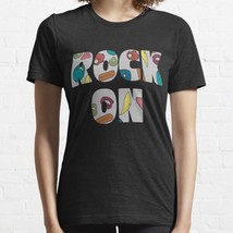  Rock On Rock Climbing Women&#39;s Black Cotton T-Shirt - £16.77 GBP
