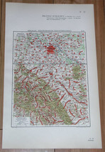 1930 VINTAGE MAP OF SILESIA BRESLAU WROCLAW WALDENBURG WALBRZYCH GERMANY... - $27.96