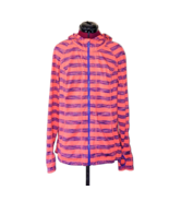 Lukka Full Zip Jacket Hoodie Multicolor Womens Size XL Striped Pockets T... - $21.14