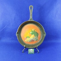 Cast Iron Skillet Art with Easel Hand Painted Fruit Design Decoration Only - $72.27