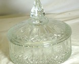 Princess Clear Indiana Glass Candy Dish Criss Cross Vertical Lines - £27.23 GBP