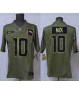 Men's Bo Nix #10 Stitched Jersey Olive Black - $45.00
