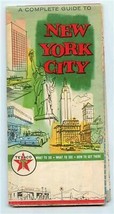 Texaco Complete Guide Map of New York 1961 Rand McNally  - £10.95 GBP