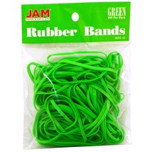 JAM PAPER Colorful Rubber Bands - Size 33 - Green Rubberbands - 100/Pack - $19.99
