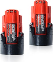 Bdreer 2 Pack 3000mAh 12V Lithium Ion Replacement Battery, Volt Cordless Tools - £28.76 GBP