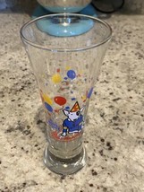 Spuds Mackenzie Pilsner Beer Glass Party Animal Bud Light confetti 80s B... - $9.85