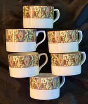 Royal Doulton Cinnabar Everyday Coffee Cups (6) Fine China 2-3/8&quot; 1996 - £27.07 GBP