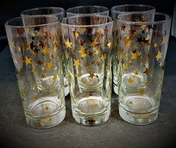 Set of 6, 1995 Dayton Hudson &amp; Marshall Field Star Glass 6-1/4&quot; Tall - £39.56 GBP