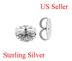 1 Piece Sterling Silver 9.20 mm Rosette earring backing Jumbo Large - £3.10 GBP