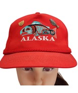 ALASKA Salmon Fish Totem Embroidered Snapback Baseball Cap Red Rope Trimmed - €12,84 EUR