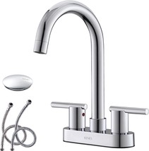 Kenes 4 Inch 2 Handle Centerset Bathroom Faucet, Chrome Modern Commercia... - $722.91 MXN