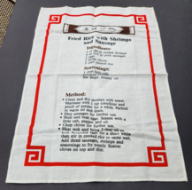 Recipe Tea Towel Fried Rice with Shrimp and Sausages Asian Chinese - £16.43 GBP