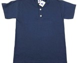 Russell Athletic Trikot T-Shirt Jungen Jugend S BLAU Henley 2 Knopf Nublend - $9.89