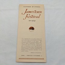 Calendar Of Events Jamestown Festival Of 1957 Travel Brochure - £7.89 GBP