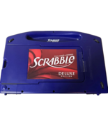 Scrabble DELUXE Turntable Edition Blue Carrying Case Rotating Board - $542.49 MXN
