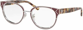 Tory Burch Womens Silver Red TY1055 Round Metal Plastic Frame Glasses 80... - £66.05 GBP