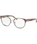 Tory Burch Womens Silver Red TY1055 Round Metal Plastic Frame Glasses 80... - $114.88 CAD