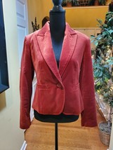 Worthington Petite Womens Button Up  Blazer Jacket Orange Size Small - £18.85 GBP