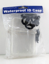 Advantus Waterproof ID Case Holder Plastic Clear with Black Lanyard AVT75558 - £11.68 GBP