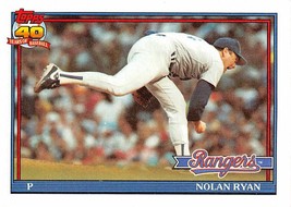 1991 Topps #1 Nolan Ryan Texas Rangers ⚾ - £0.70 GBP