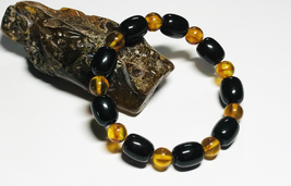 Adult Amber bracelet Natural Baltic Amber colorful pressed beads  9.84gr B236 - £17.41 GBP