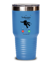 Snowboarding Tumbler The Mountains Are Calling LtBlue-T-30oz  - £24.68 GBP