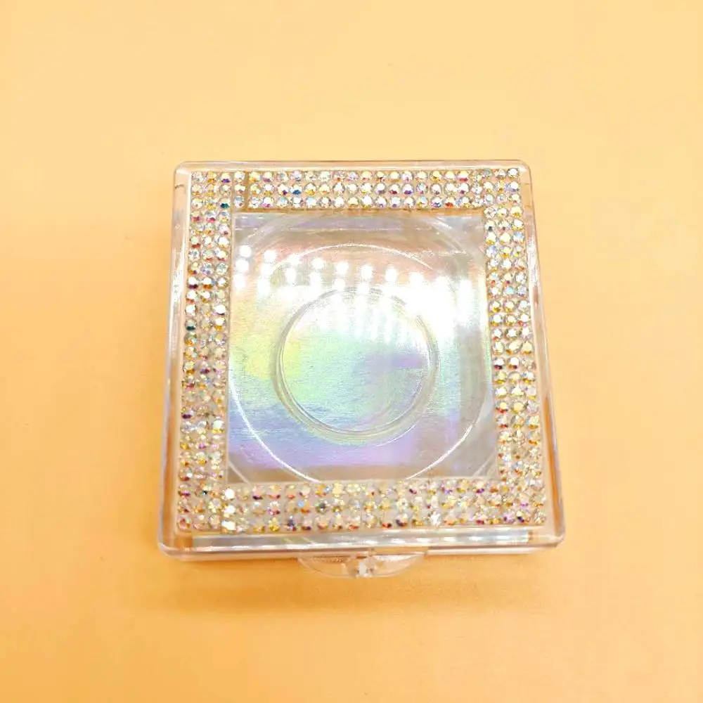 Plastic eyelash case diamond eyelash packaging empty 5d eyelash case with tray 10 color thumb200