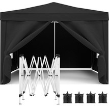 10&#39;x10&#39; EZ Pop Up Canopy Tent w/ Sidewalls - UPF 50+ - $137.99