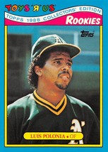 1988 Topps Toys R Us Rookies #24 Luis Polonia Oakland Athletics ⚾ - £0.69 GBP