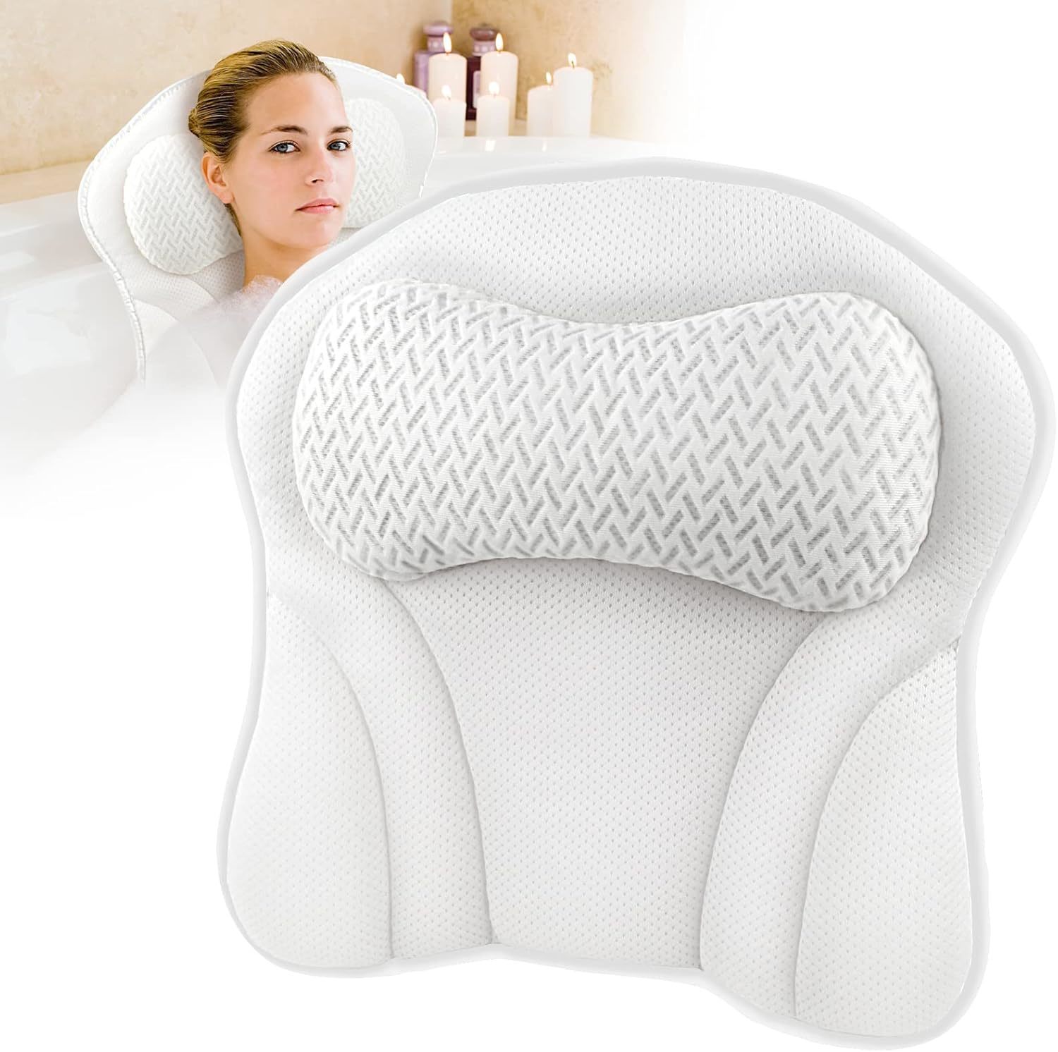 Bath Pillow For Tub Comfort Bathtub Pillow, Ergonomic Bath Pillows For T... - $33.92
