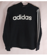 Adidas Hooded Pullover Black Sweatshirt Unisex Size Small - $282.24 MXN