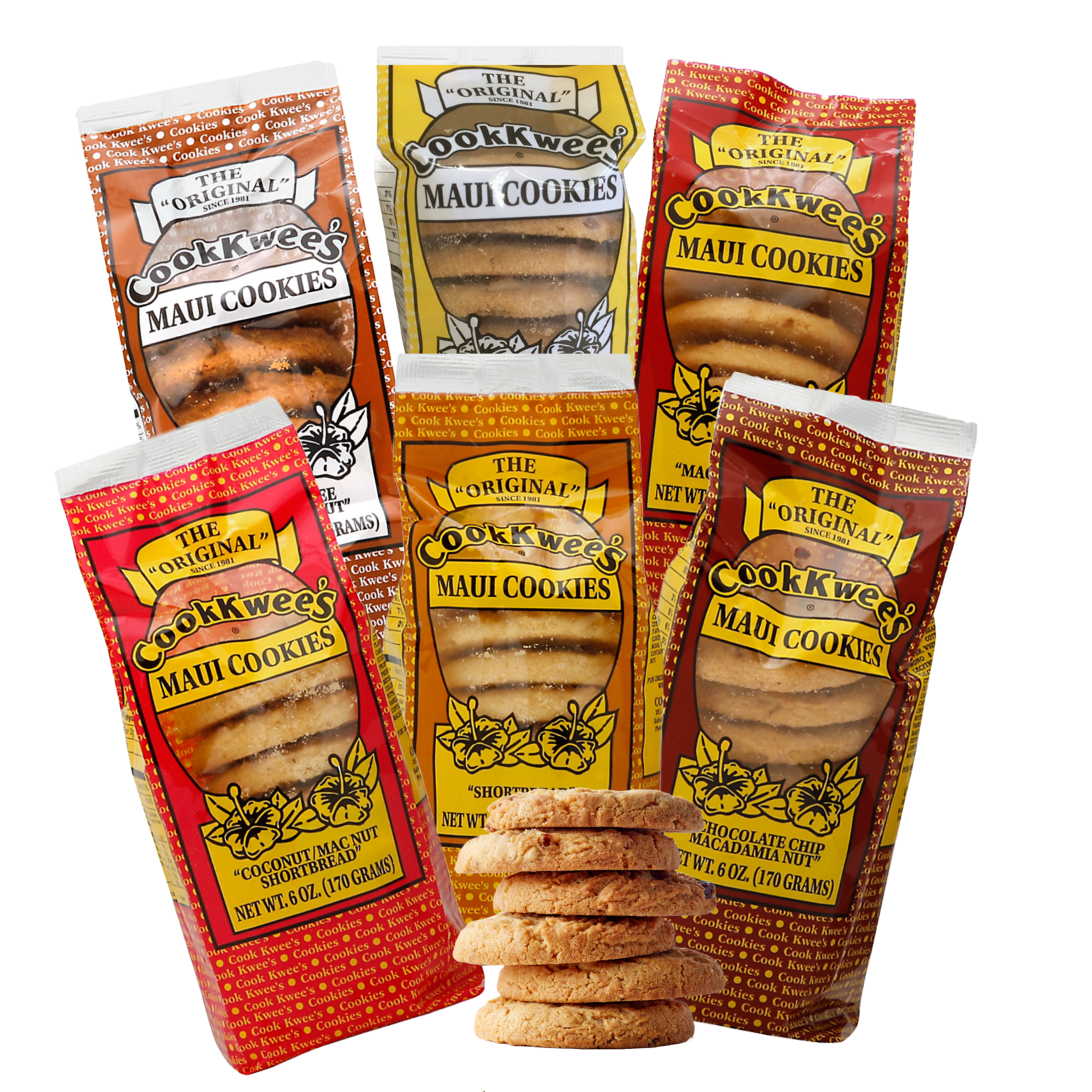 6-PACK COOKIE LOVER GIFT SET - COOK KWEE MAUI COOKIES