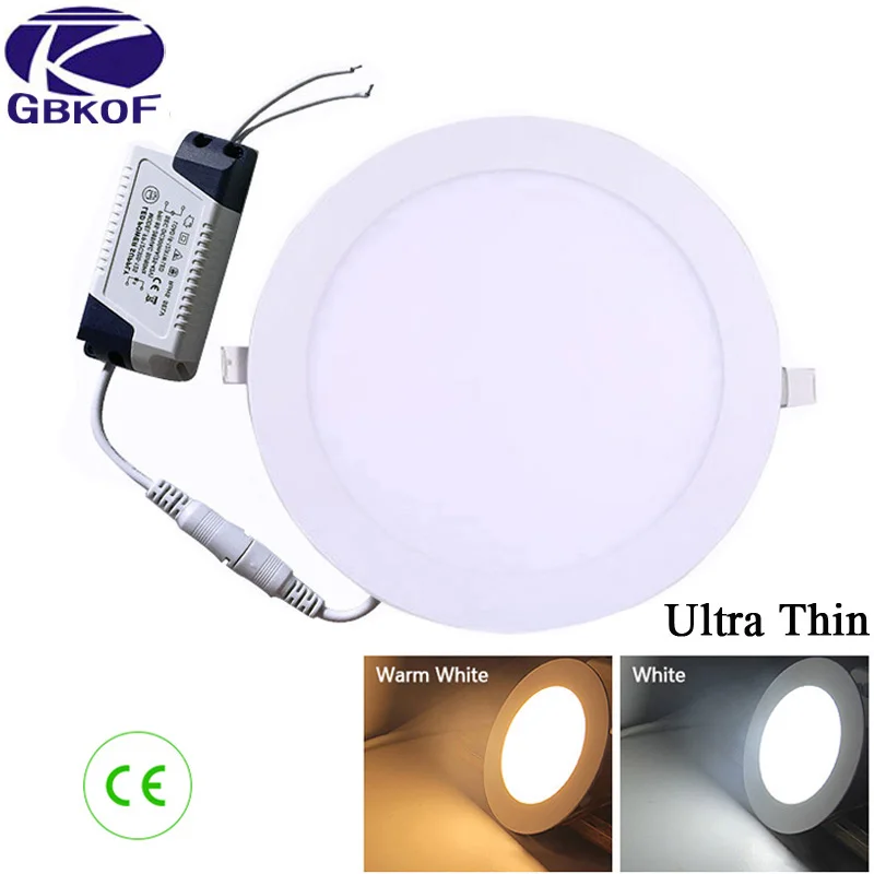 1pcs Dimmable LED Panel Light 3W 6W 9W 12W 15W 25W Recessed Ceiling LED Downligh - £131.19 GBP