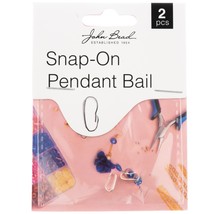 John Bead Snap-On Pendant Bail 9mm 2/Pkg-Silver 1401184 - $9.80 CAD