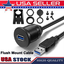 Male To Female Flush Mount Car Extension Cable For Truck Boat Dashboard Usb 3.0 - £14.13 GBP