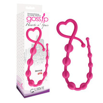 Curve Toys Gossip Hearts N Spurs Silicone Ridged Anal Beads Magenta - £18.34 GBP