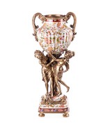 Elegant Porcelain And Bronze Vase - 50 X 24 X 20 Cm - £461.56 GBP