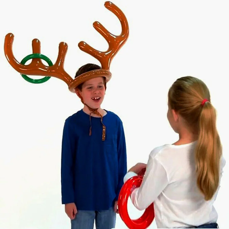 2022 Inflatable Antlers Deer Head Ferrule Moose Antler Head Hoop Throwing - £9.61 GBP