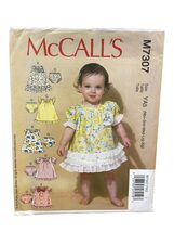 McCall's M7307 Infants' Baby Dress Panties Ruffle Newborn-XL Pattern - $9.59