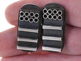 Mid Century Modernist sterling and wood cufflinks - £152.68 GBP