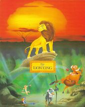 Disney Licensed 8 X 10 Print Lion King Poster year 1998 DISNEY W.D.021 - £7.84 GBP
