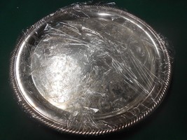 Great Ornate design Silver Plate Serving TRAY 10.25&quot; - £5.90 GBP